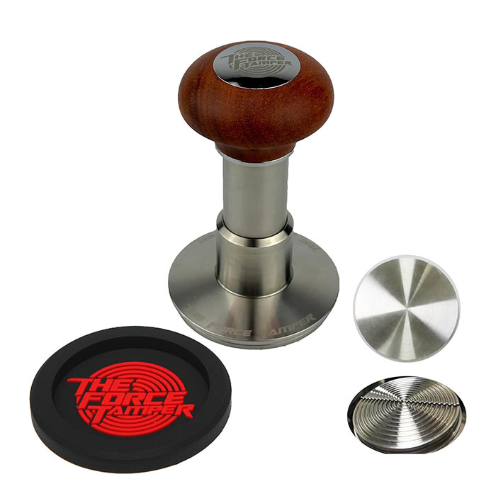 The Force Tamper Adjustable Constant Pressure Espresso Tamper With Autoleveling